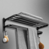 black towel rack