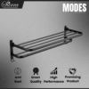 black towel rack