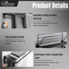 black towel rack