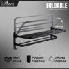 black towel rack